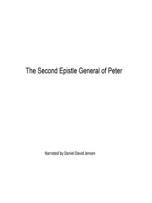 cover image of The Second Epistle General of Peter